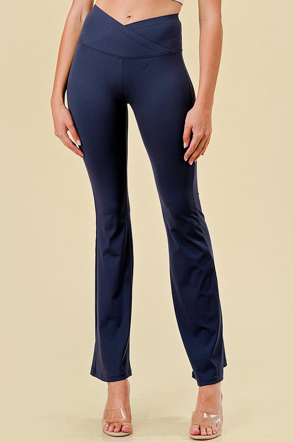 Butt Lift Flare Yoga Pants: High-Performance V-Waist Leggings - MH35