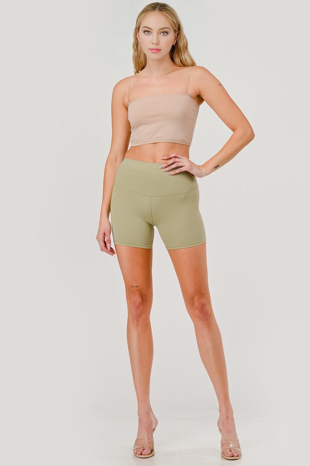 Butt Lift Yoga Shorts: High Rise Activewear - Sleek Stretch Fabric - MH37TI