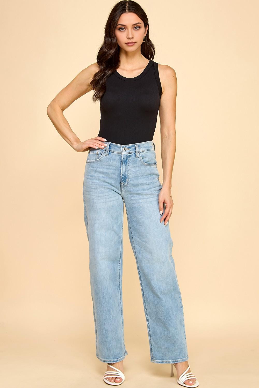 Ribbed Scoop Neck Bodysuit | Sleeveless Tank Top Bodysuit with Snap Closure | LYSSIStudio Basics