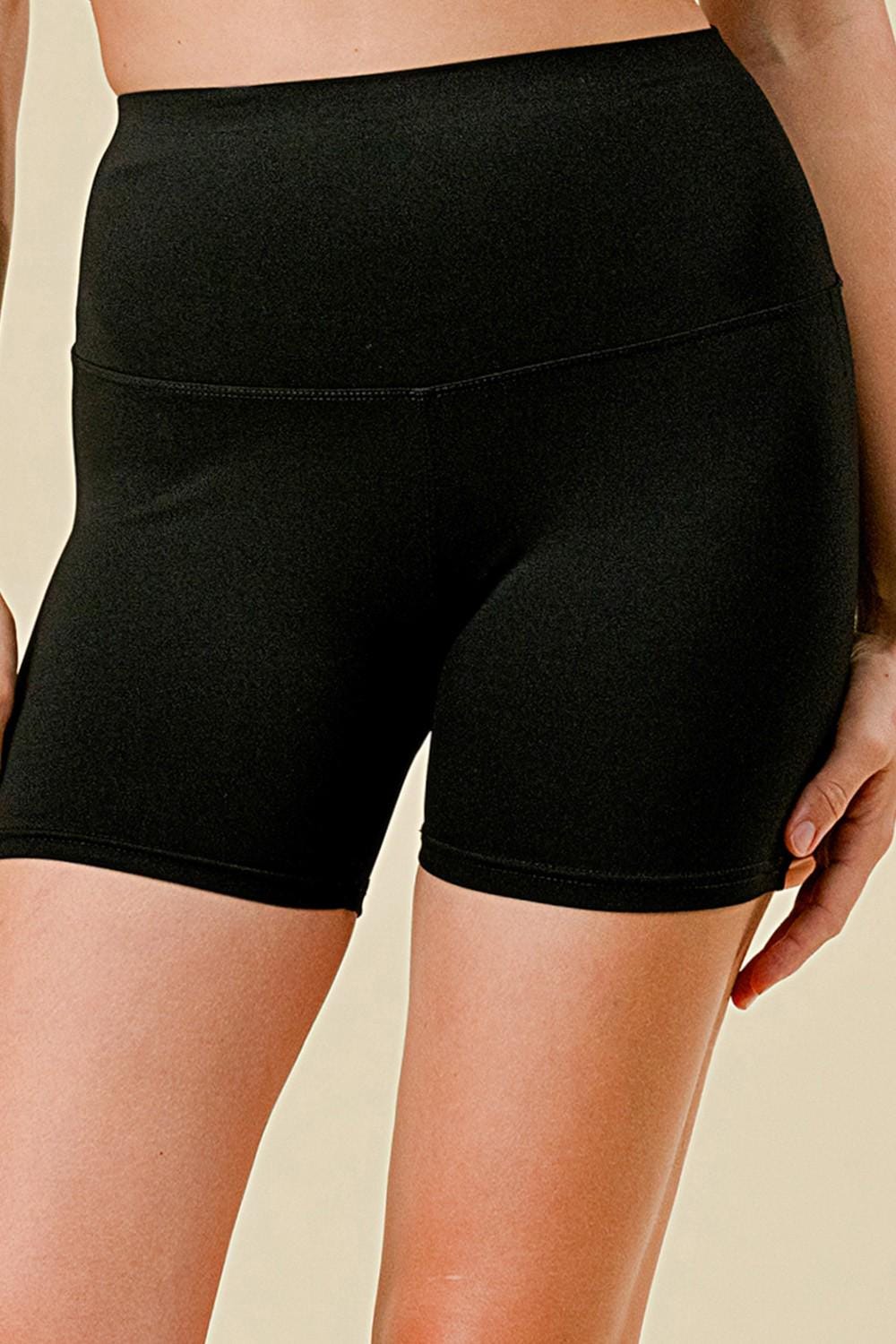 Butt Lift Yoga Shorts: High Rise Activewear - Sleek Stretch Fabric - MH37TI