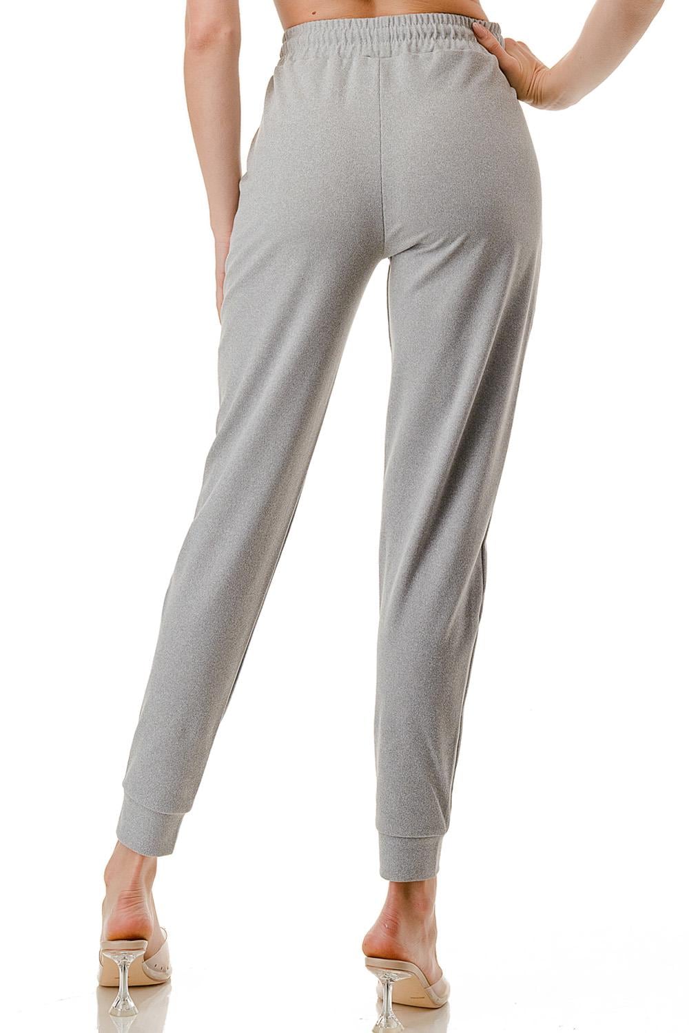 French Terry Joggers: High Waist Lounge Pants with Pockets (S-3X) - 3UC14