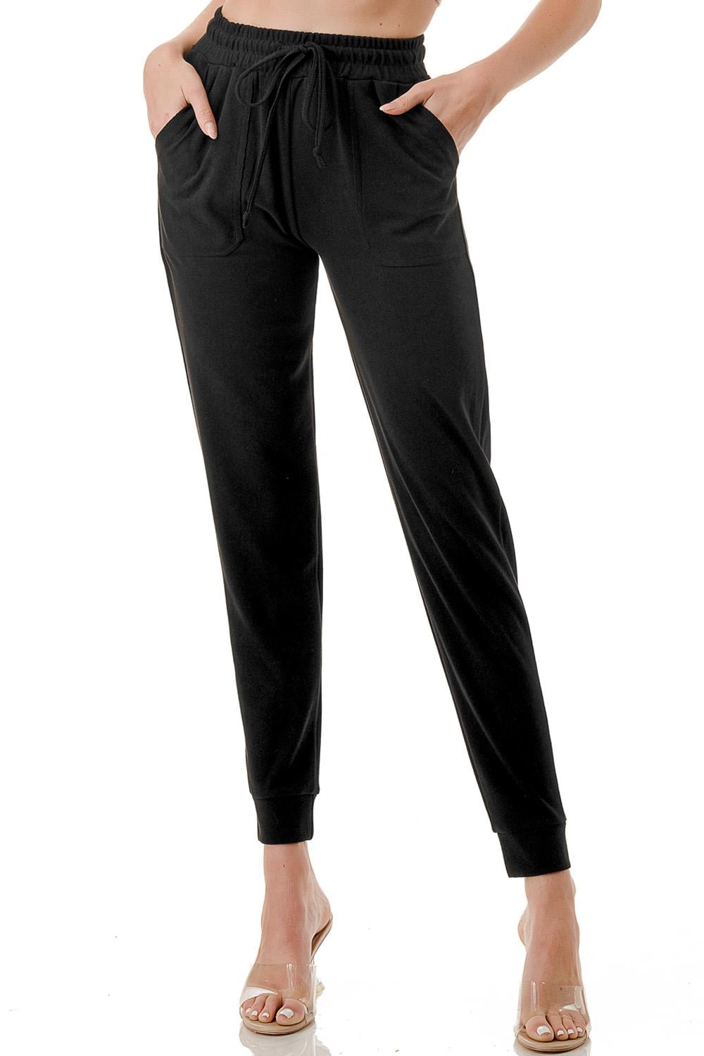 French Terry Joggers: High Waist Lounge Pants with Pockets (S-3X) - 3UC14