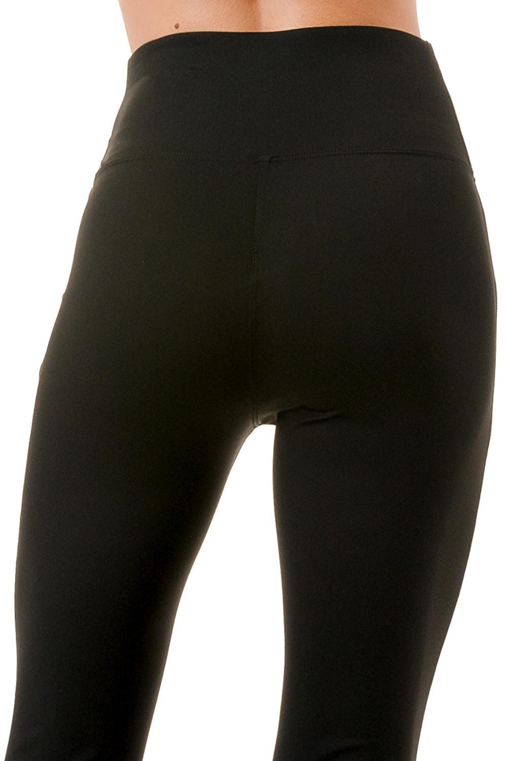 Flare Bootcut Yoga Pants: High-Rise Stretch Leggings with Pocket - MH33