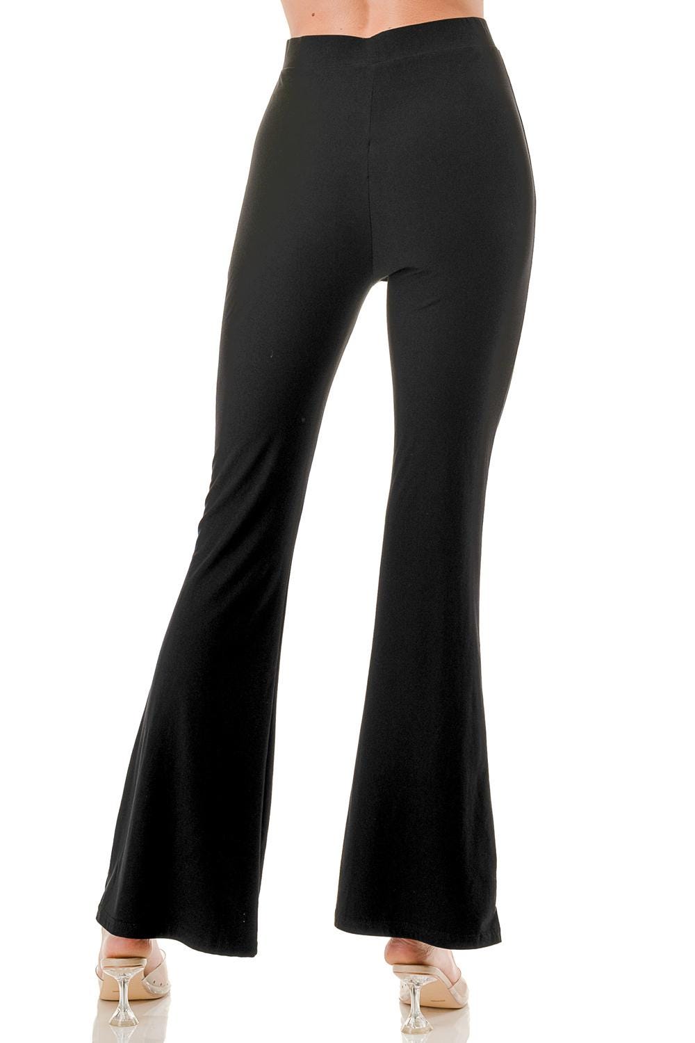 Buttery Soft Wide Leg Pants: Peachskin High Rise Trousers -ZQXM