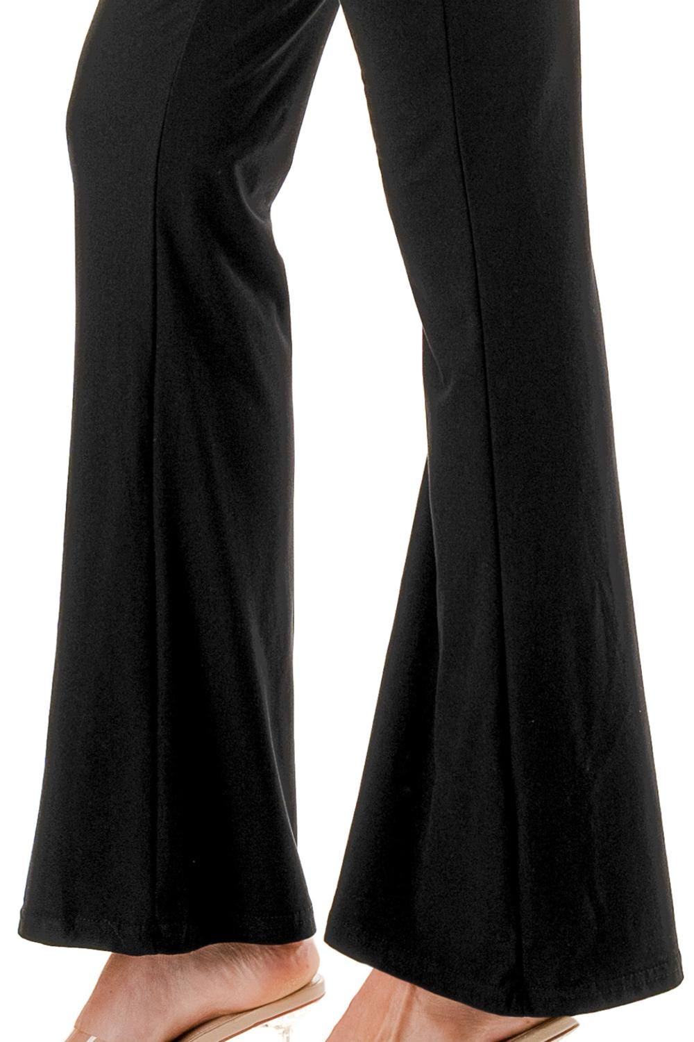 Buttery Soft Wide Leg Pants: Peachskin High Rise Trousers -ZQXM