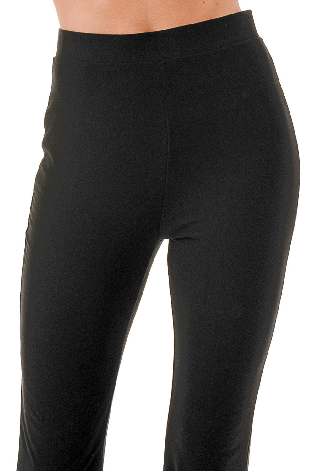 Buttery Soft Wide Leg Pants: Peachskin High Rise Trousers -ZQXM