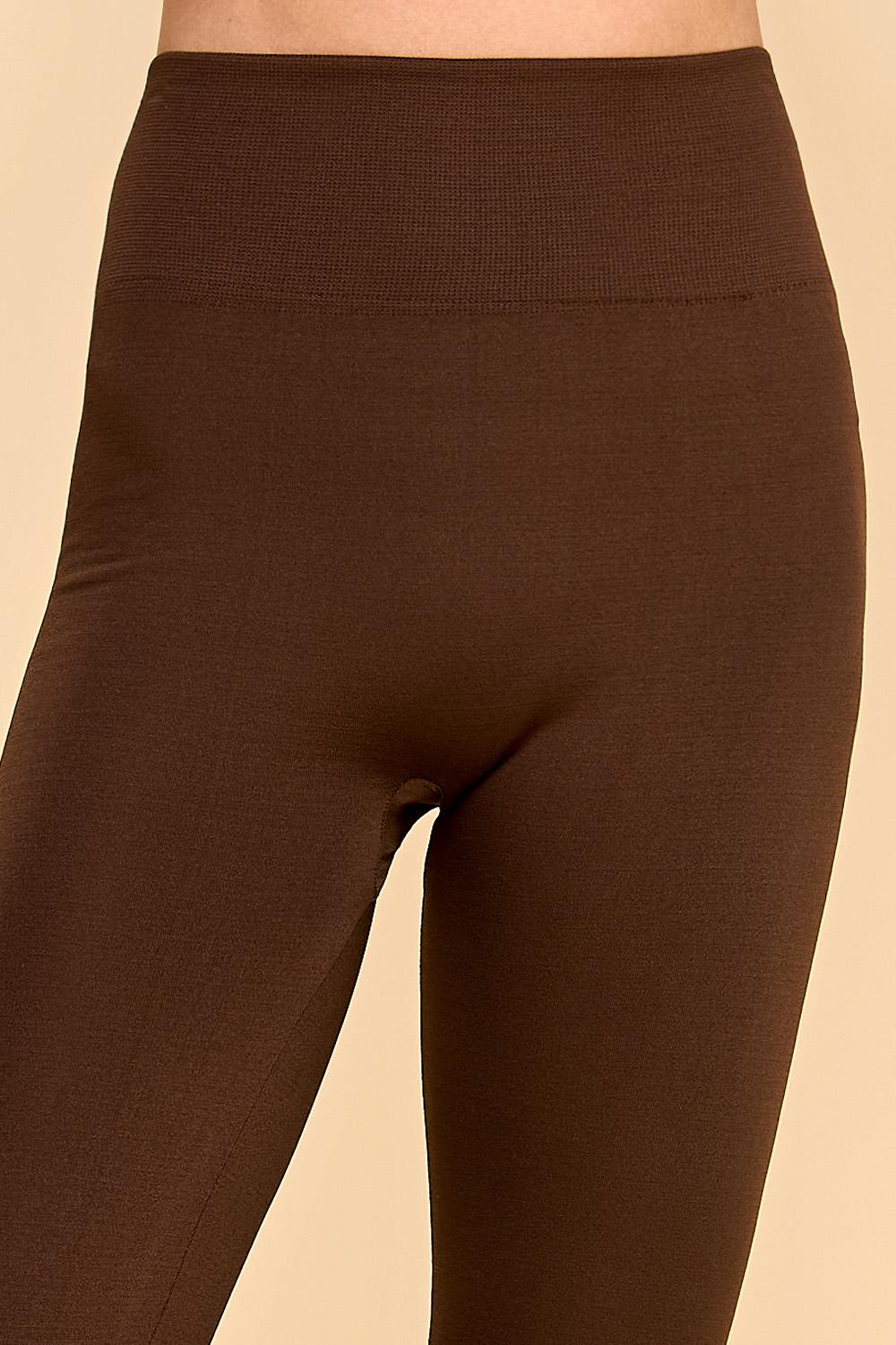 High Rise Fleece Lined Leggings: Warm Winter Stretch Pants - GM061