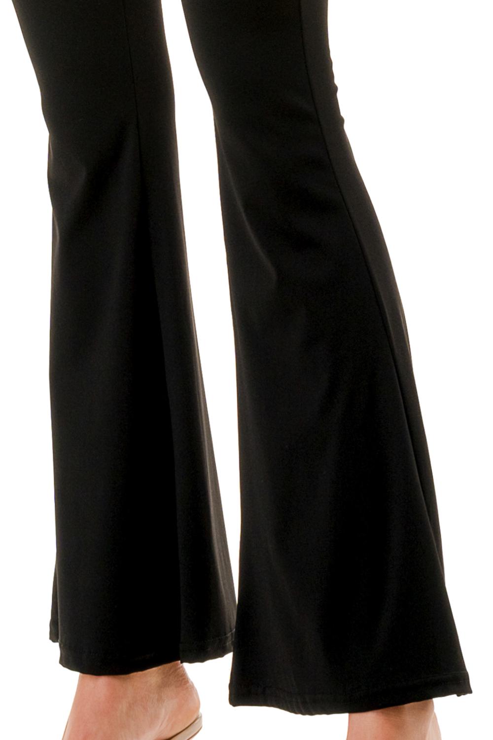 Flare Bootcut Yoga Pants: High-Rise Stretch Leggings with Pocket - MH33