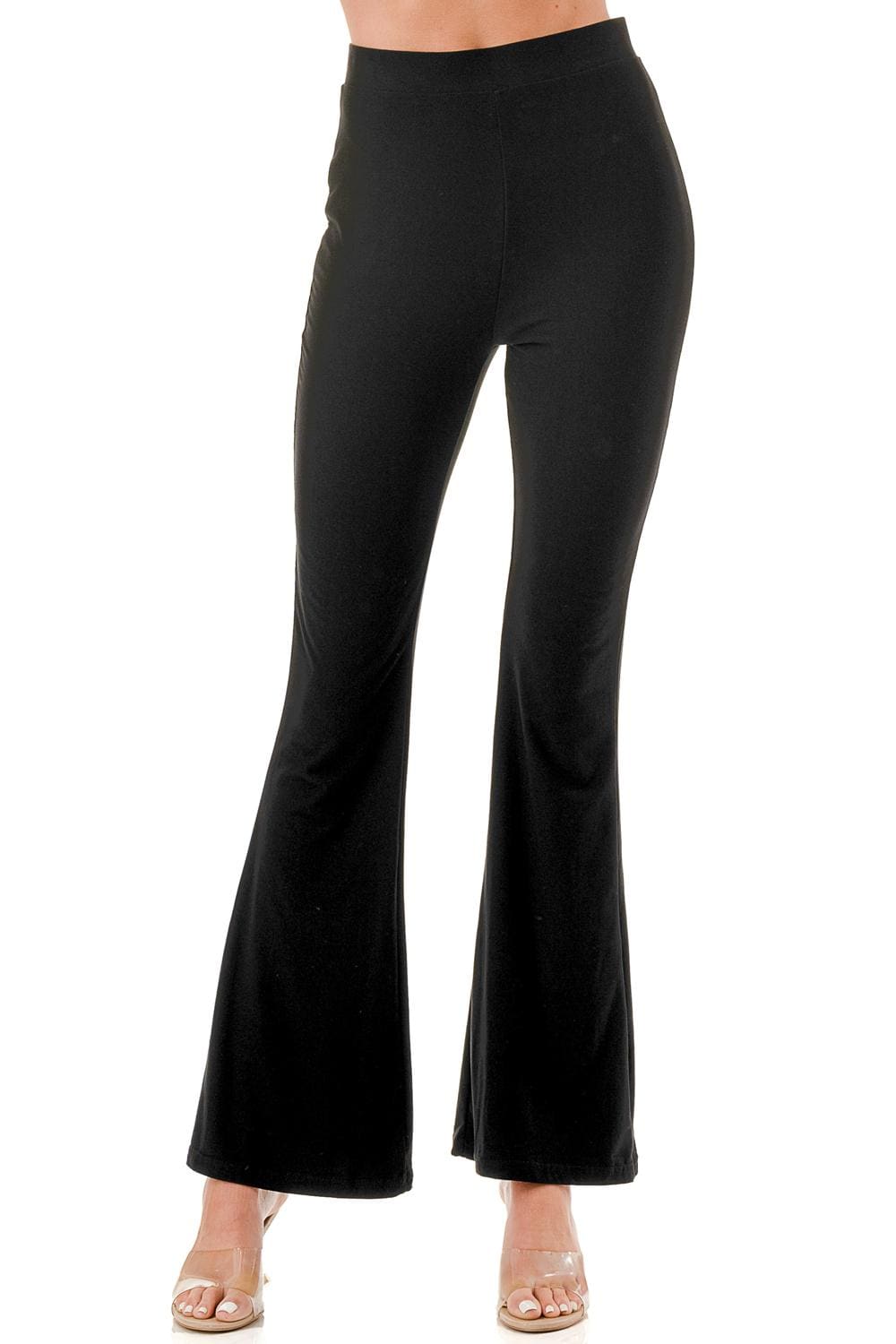 Buttery Soft Wide Leg Pants: Peachskin High Rise Trousers -ZQXM