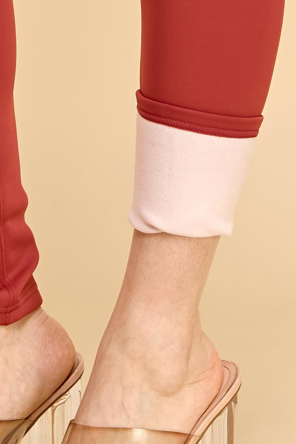 Fleece Lined High Waist Leggings – Thermal Compression Yoga Pants | Squat Proof Winter Activewear - CMM12