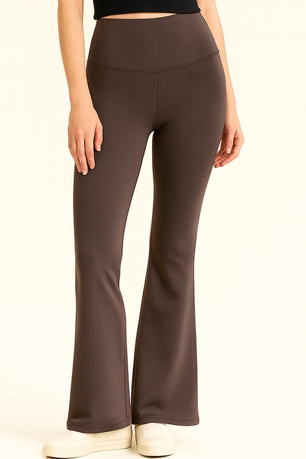 Thermal Compression Yoga Pants – Fleece Lined High Waist Flare Leggings | Squat Proof Winter Activewear - CMM13