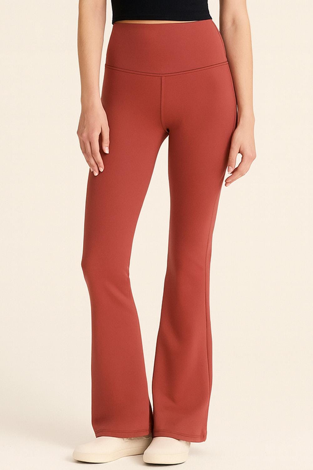 Thermal Compression Yoga Pants – Fleece Lined High Waist Flare Leggings | Squat Proof Winter Activewear - CMM13