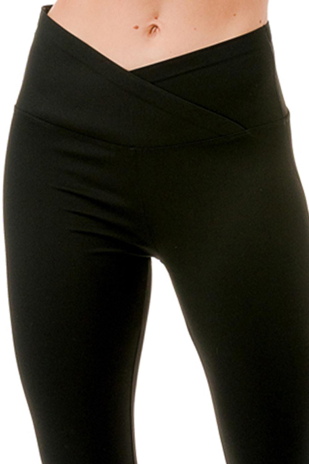 Plus Size V-Waist Yoga Leggings: High-Rise Tummy Control Activewear - MH34X