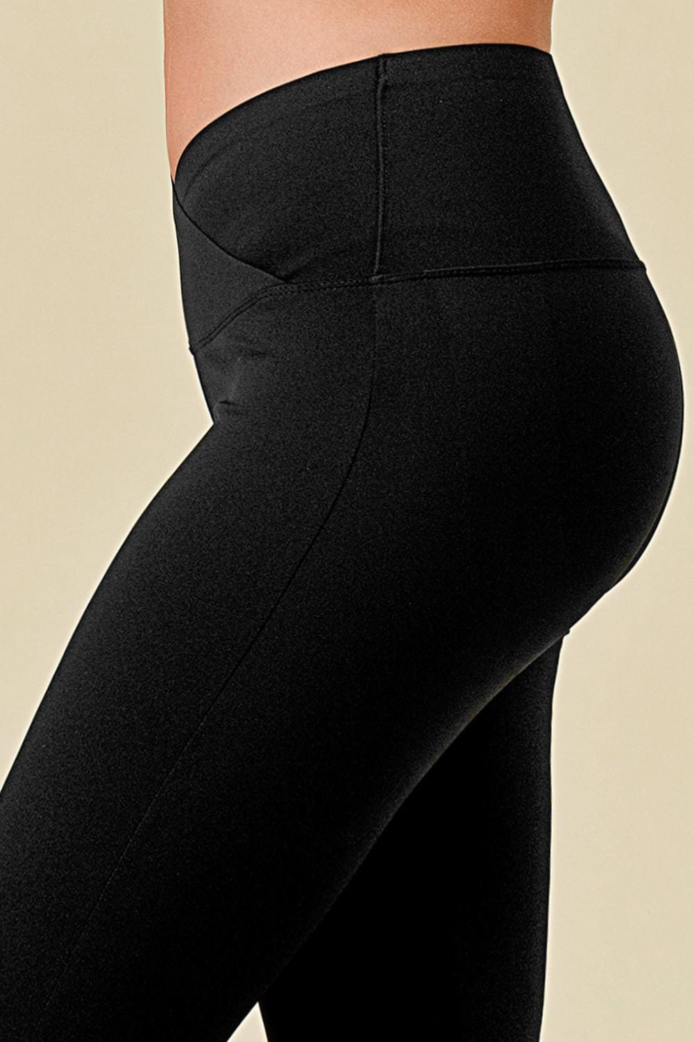 Plus Size Flare Yoga Pants: High-Rise V-Waist Activewear Leggings - MH35X