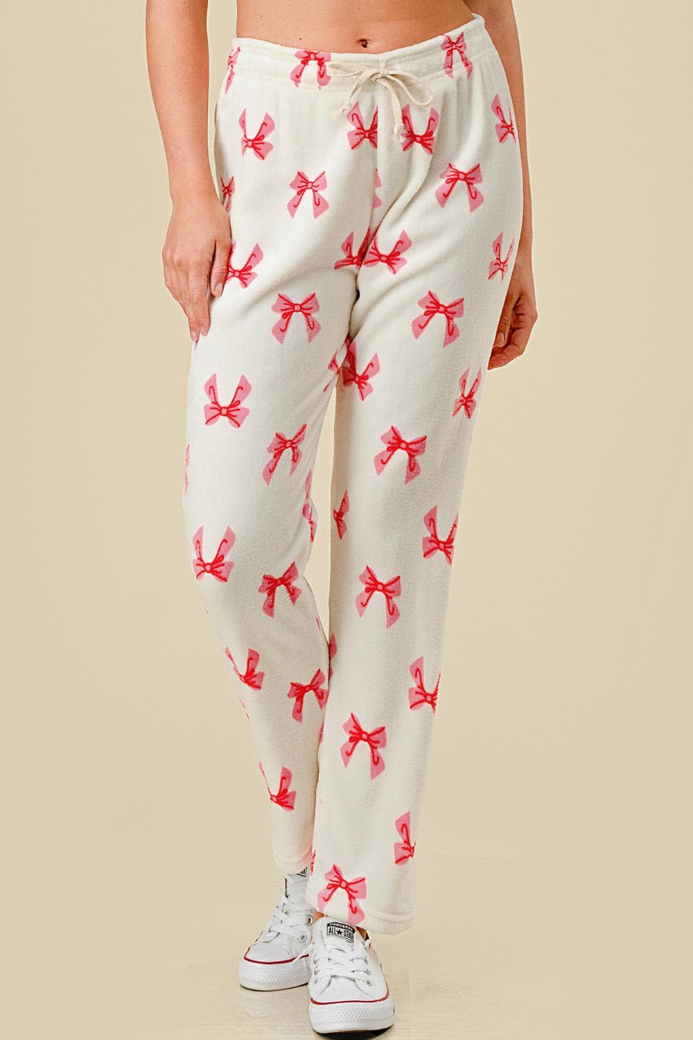 Pajama Pants – Super Soft Plush – Cozy Kawaii Anime Lounge Pants w/ Drawstring | Cute Fuzzy Sleepwear