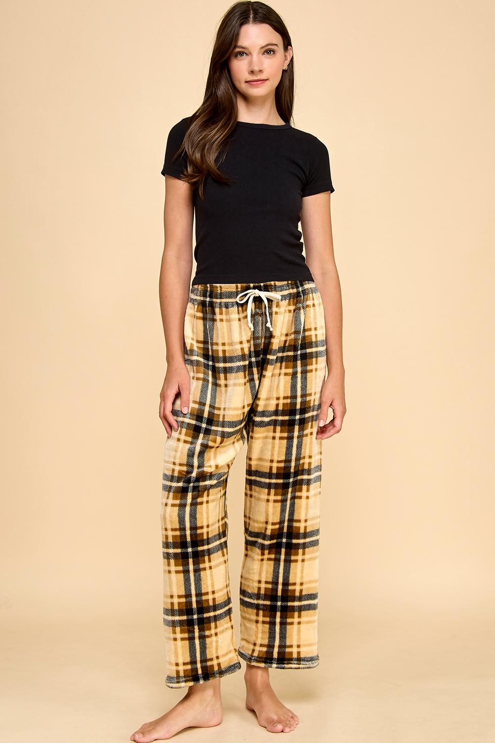 Pajama Pants – Super Soft Plush – Cozy Kawaii Anime Lounge Pants w/ Drawstring | Cute Fuzzy Sleepwear